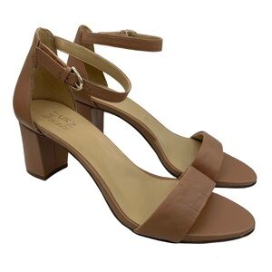 Naturalizer Vera leather ankle strap tan dress sandals women Size 10M